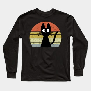 Cute Cat Surprise Vintage Long Sleeve T-Shirt